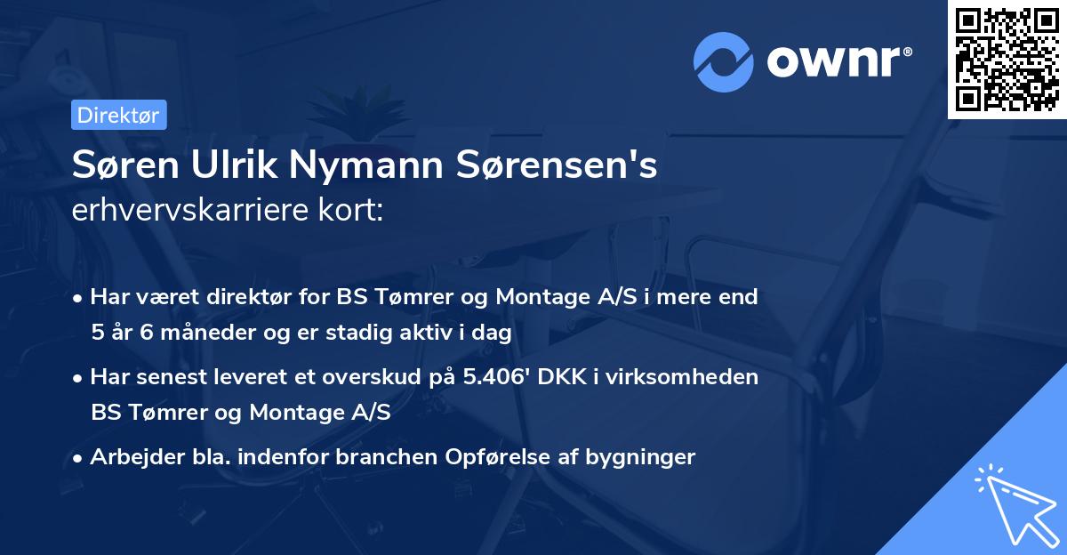 Søren Ulrik Nymann Sørensen's erhvervskarriere kort