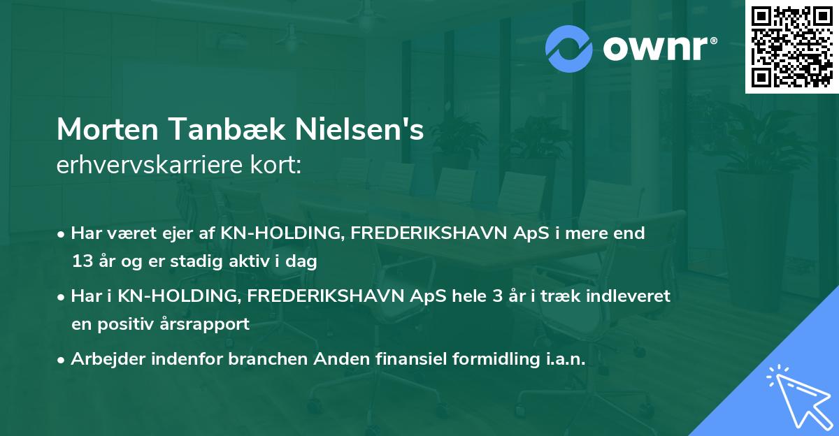 Morten Tanbæk Nielsen's erhvervskarriere kort