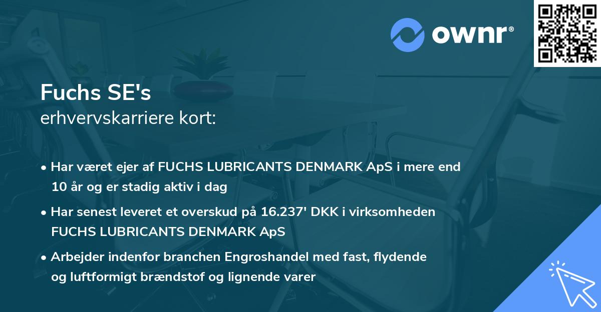 Fuchs SE's erhvervskarriere kort