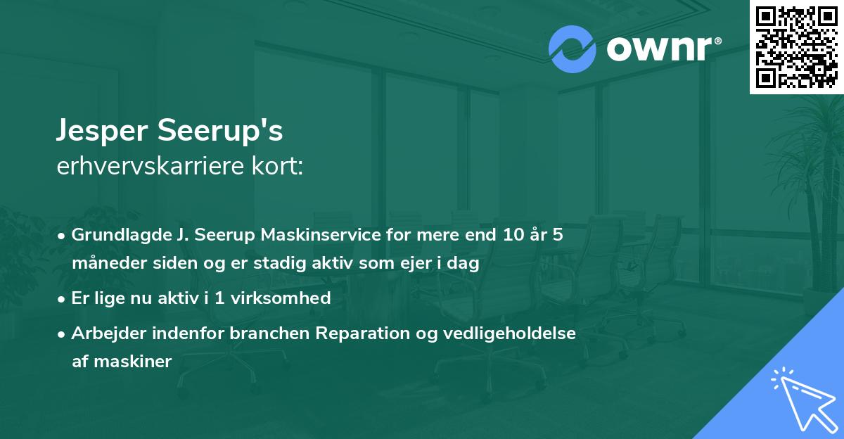 Jesper Seerup's erhvervskarriere kort