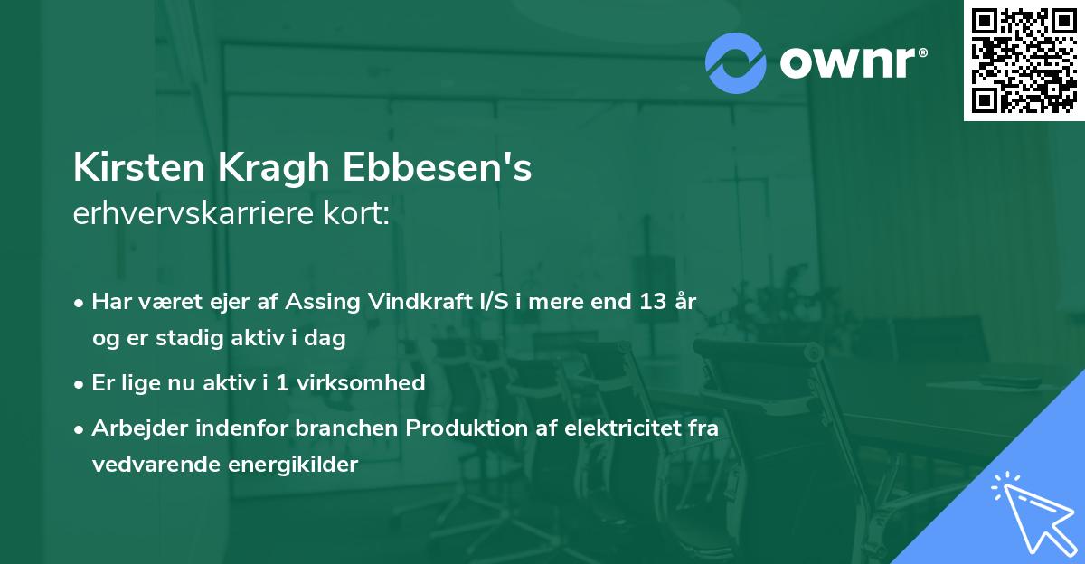 Kirsten Kragh Ebbesen's erhvervskarriere kort