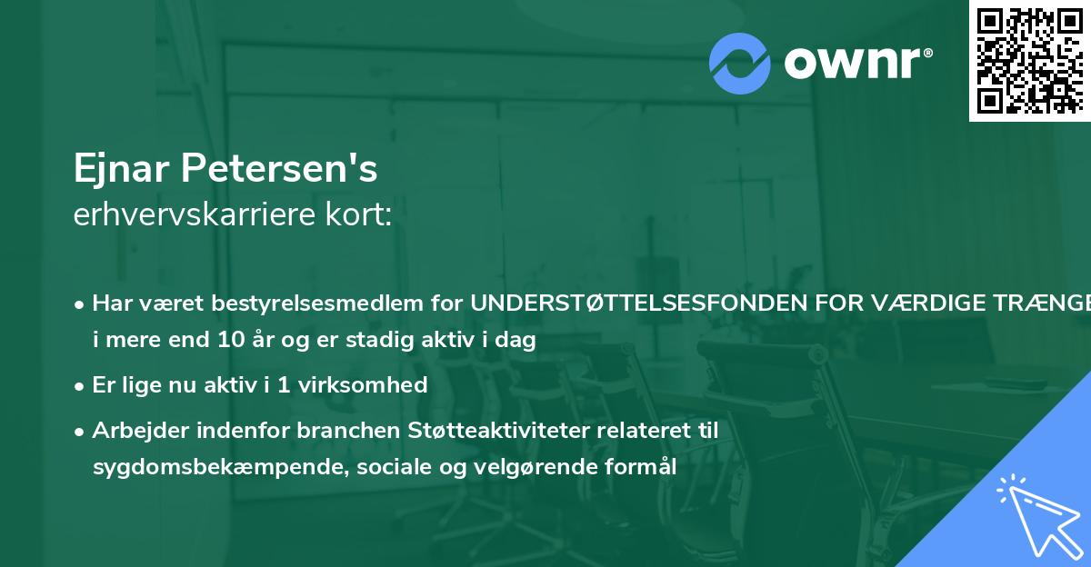 Ejnar Petersen's erhvervskarriere kort