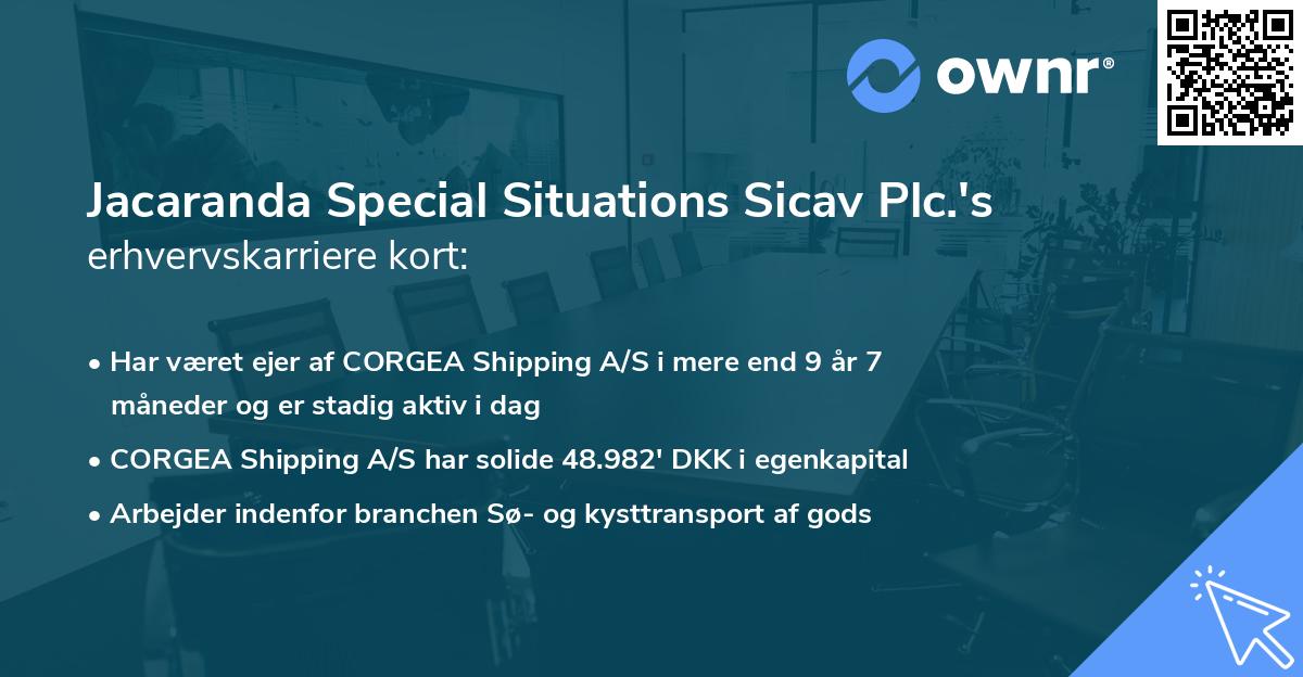 Jacaranda Special Situations Sicav Plc.'s erhvervskarriere kort