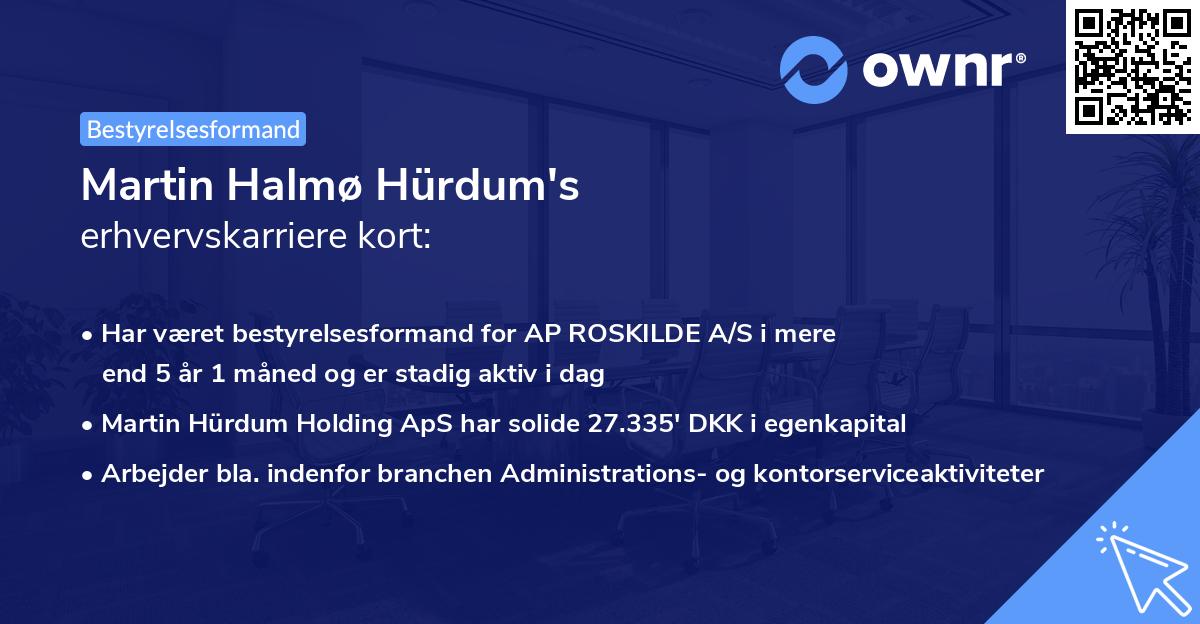 Martin Halmø Hürdum's erhvervskarriere kort