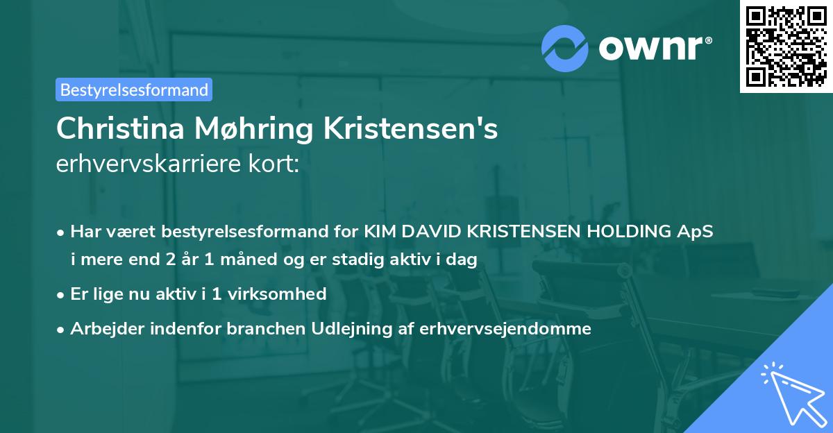 Christina Møhring Kristensen's erhvervskarriere kort