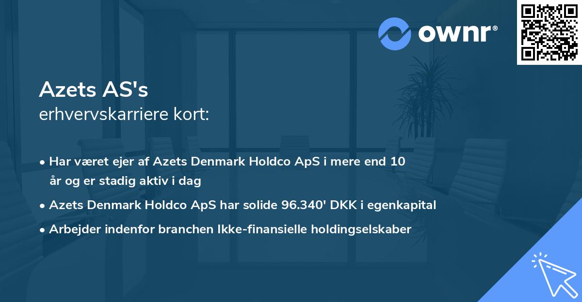 Azets AS's erhvervskarriere kort