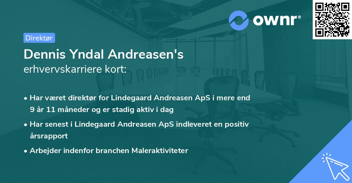 Dennis Yndal Andreasen's erhvervskarriere kort