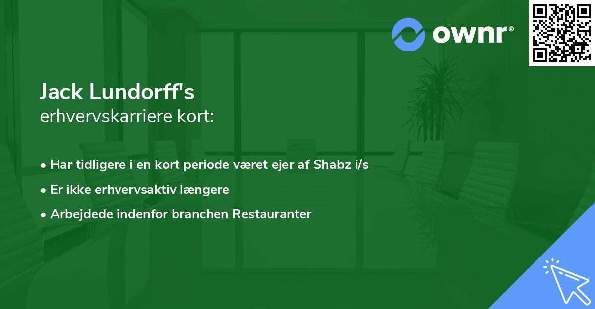 Jack Lundorff's erhvervskarriere kort