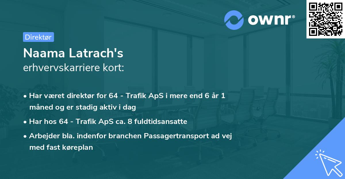 Naama Latrach's erhvervskarriere kort