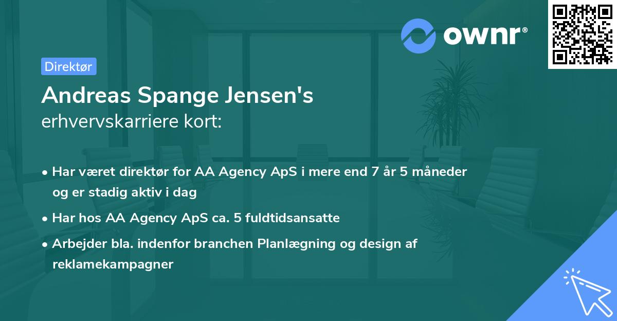 Andreas Spange Jensen's erhvervskarriere kort