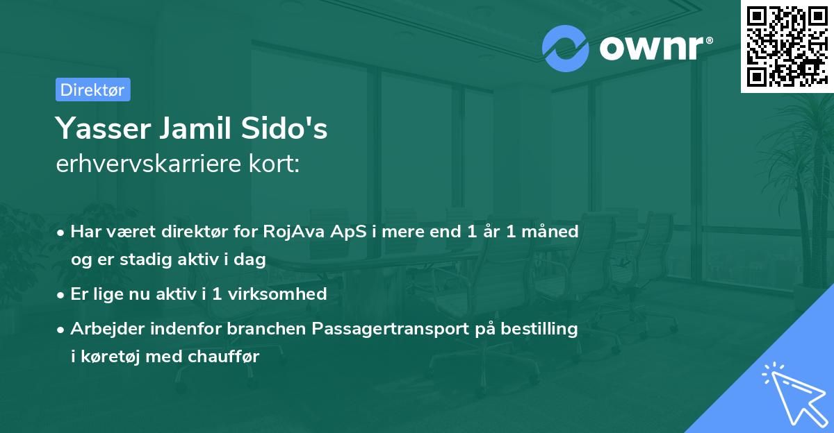Yasser Jamil Sido's erhvervskarriere kort