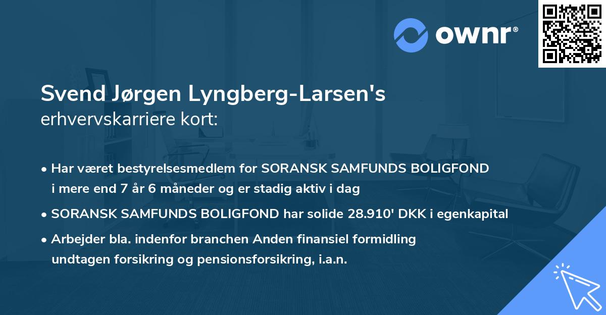 Svend Jørgen Lyngberg-Larsen's erhvervskarriere kort