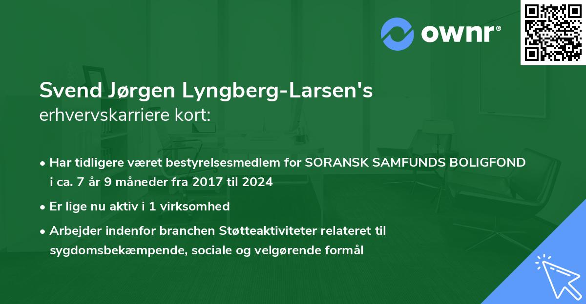 Svend Jørgen Lyngberg-Larsen's erhvervskarriere kort