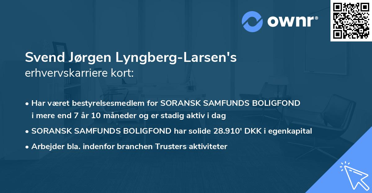 Svend Jørgen Lyngberg-Larsen's erhvervskarriere kort