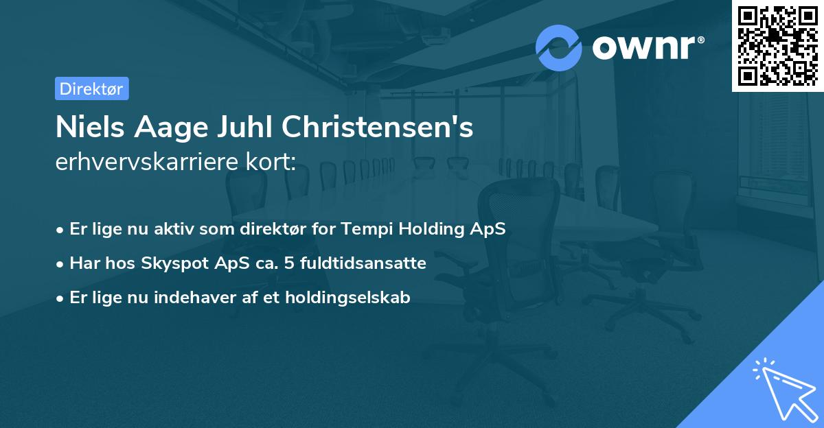 Niels Aage Juhl Christensen's erhvervskarriere kort