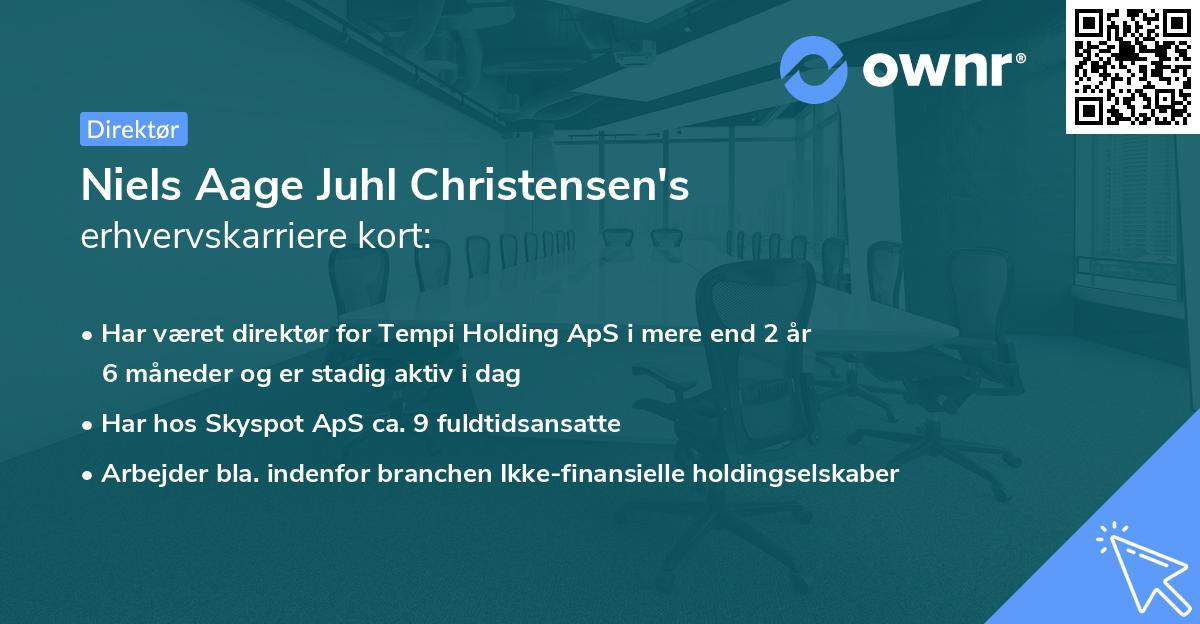 Niels Aage Juhl Christensen's erhvervskarriere kort