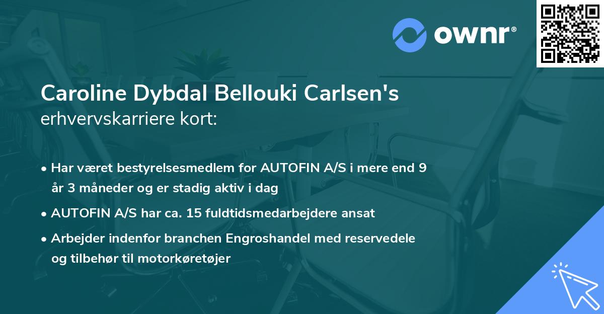 Caroline Dybdal Bellouki Carlsen's erhvervskarriere kort