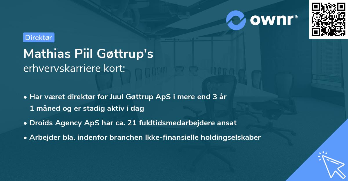 Mathias Piil Gøttrup's erhvervskarriere kort