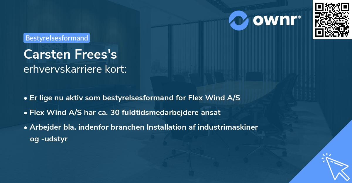 Carsten Frees's erhvervskarriere kort