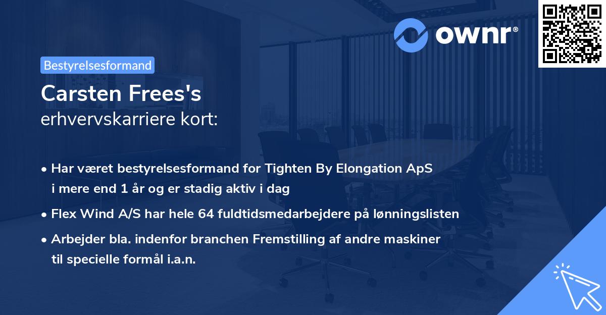 Carsten Frees's erhvervskarriere kort