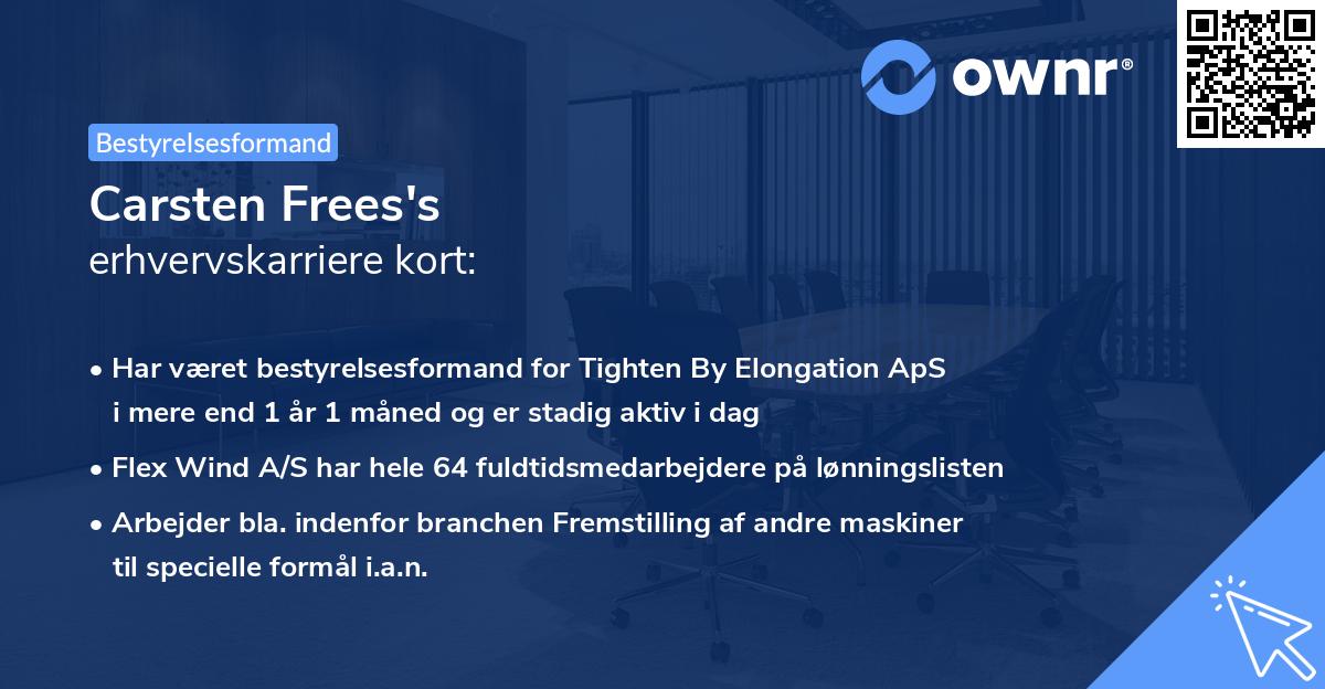 Carsten Frees's erhvervskarriere kort