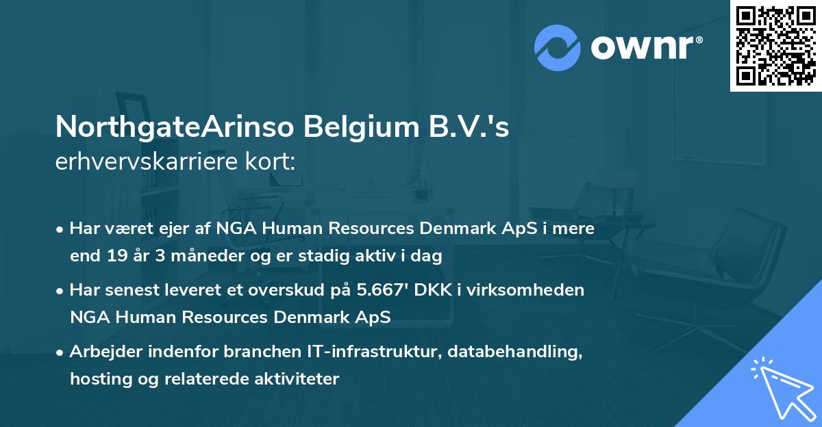 NorthgateArinso Belgium B.V.'s erhvervskarriere kort