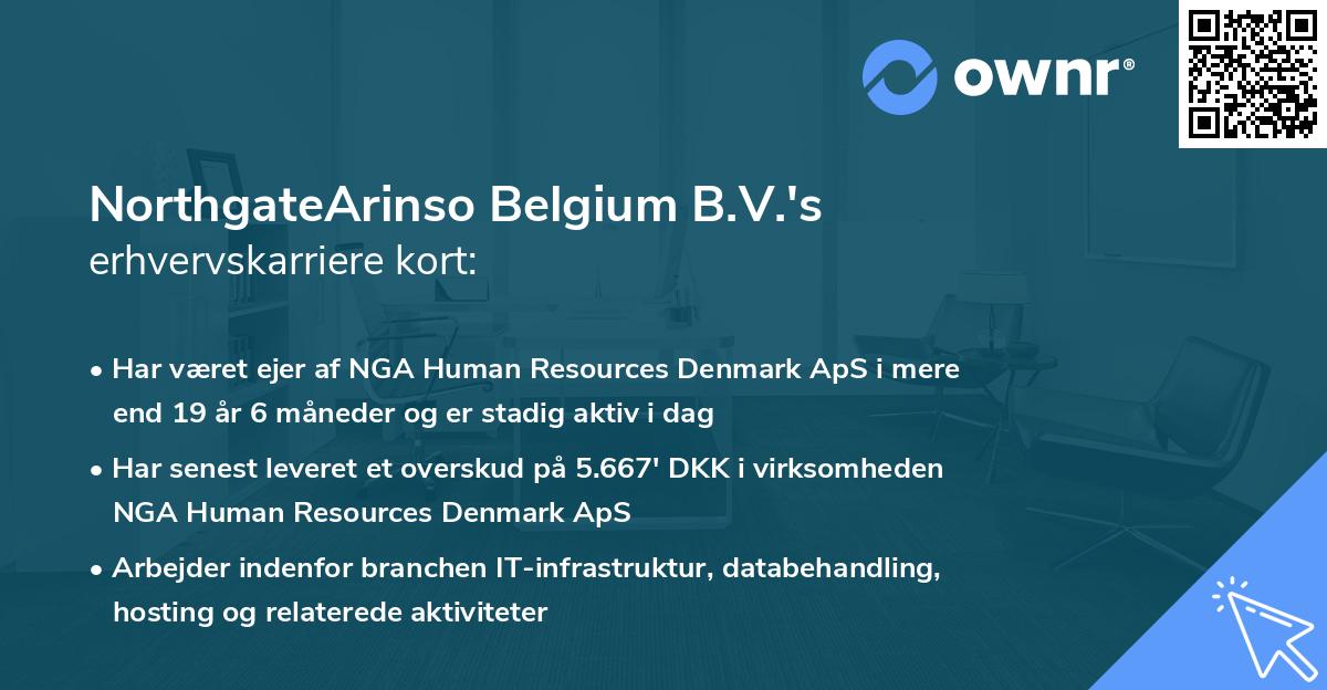 NorthgateArinso Belgium B.V.'s erhvervskarriere kort
