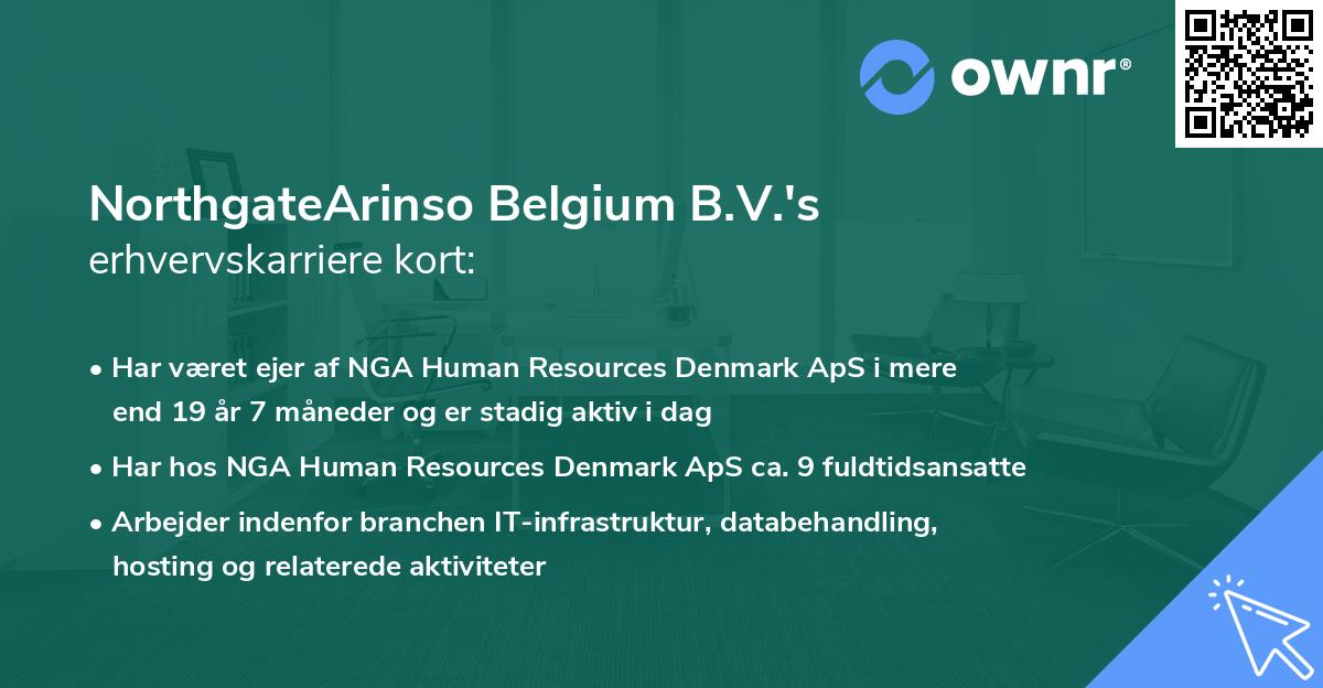 NorthgateArinso Belgium B.V.'s erhvervskarriere kort
