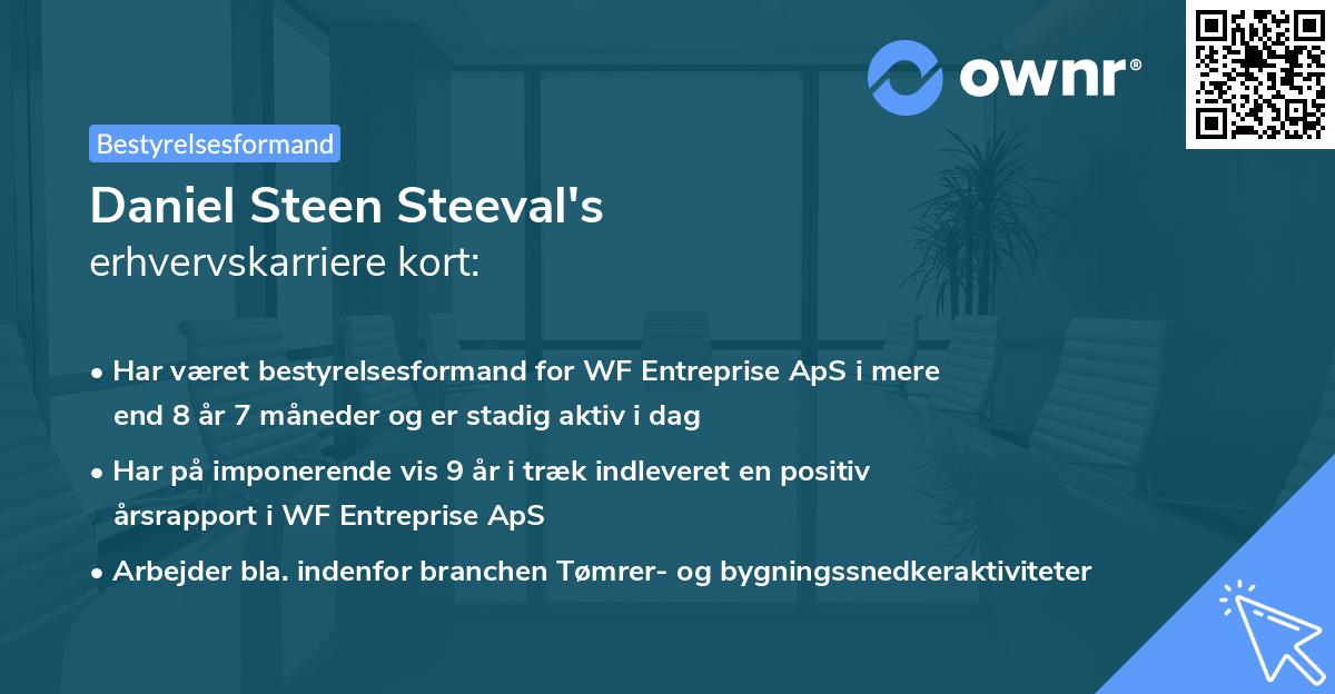 Daniel Steen Steeval's erhvervskarriere kort