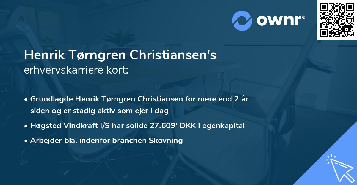 Henrik Tørngren Christiansen's erhvervskarriere kort