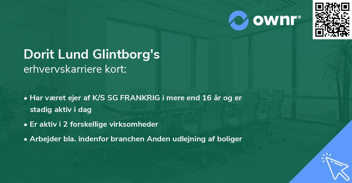Dorit Lund Glintborg's erhvervskarriere kort