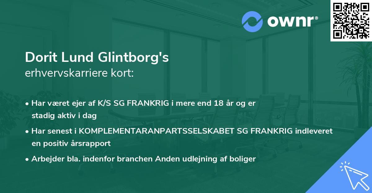 Dorit Lund Glintborg's erhvervskarriere kort