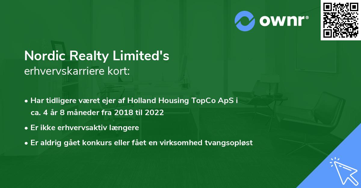 Nordic Realty Limited's erhvervskarriere kort