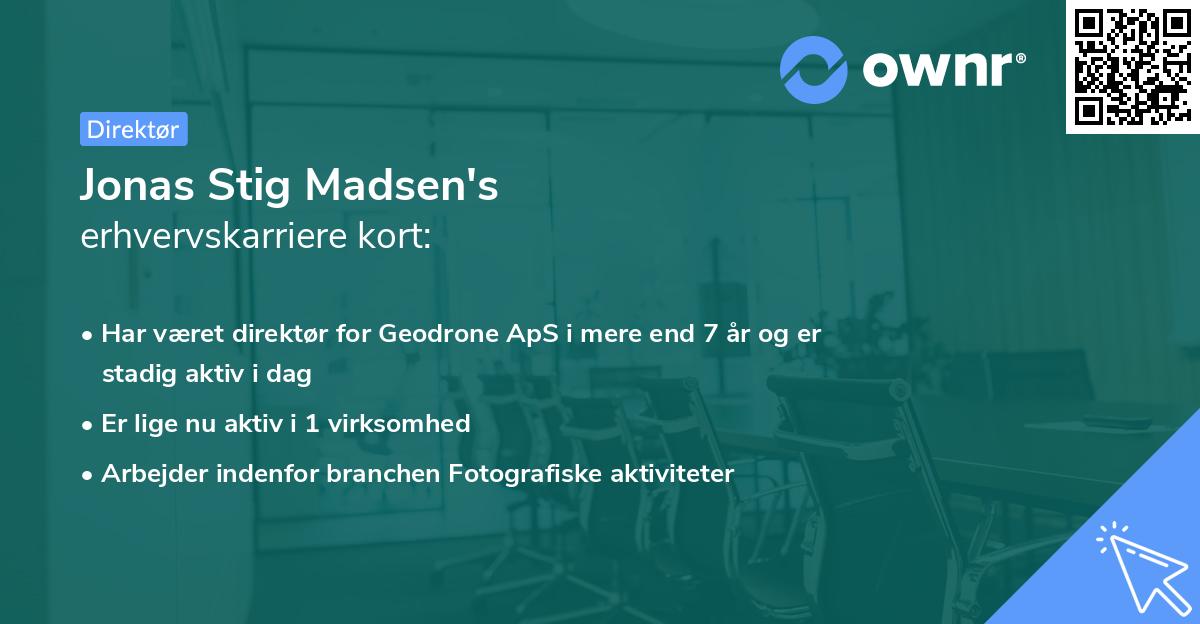 Jonas Stig Madsen's erhvervskarriere kort