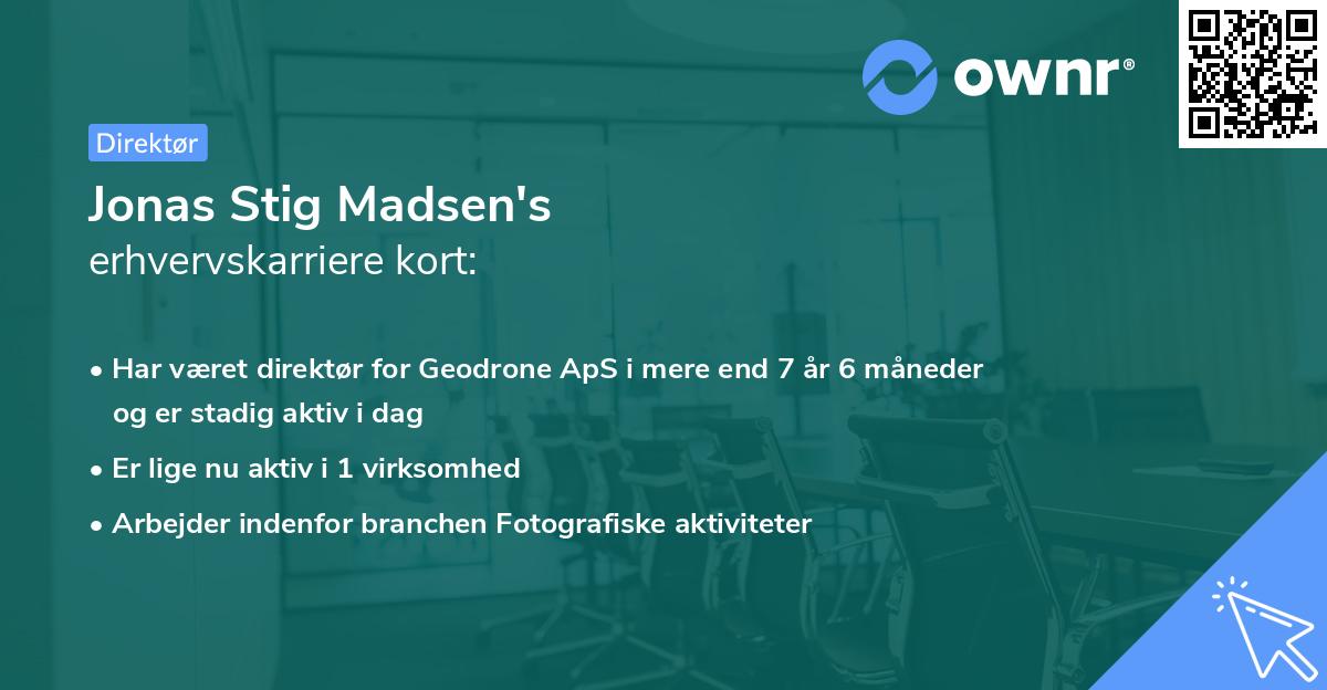 Jonas Stig Madsen's erhvervskarriere kort