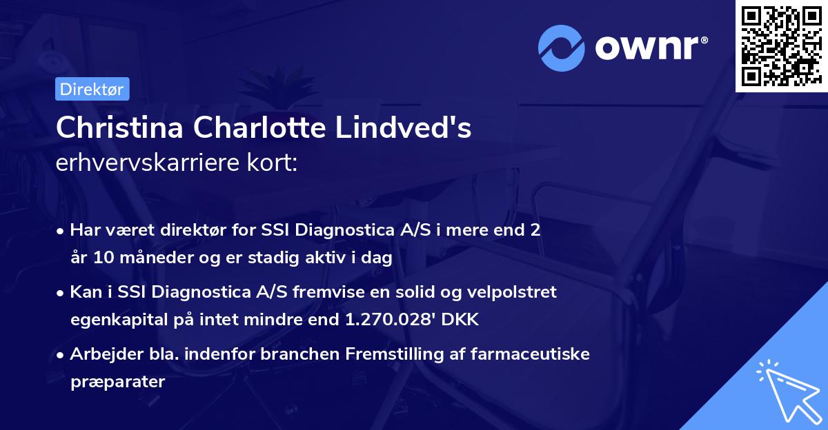 Christina Charlotte Lindved's erhvervskarriere kort