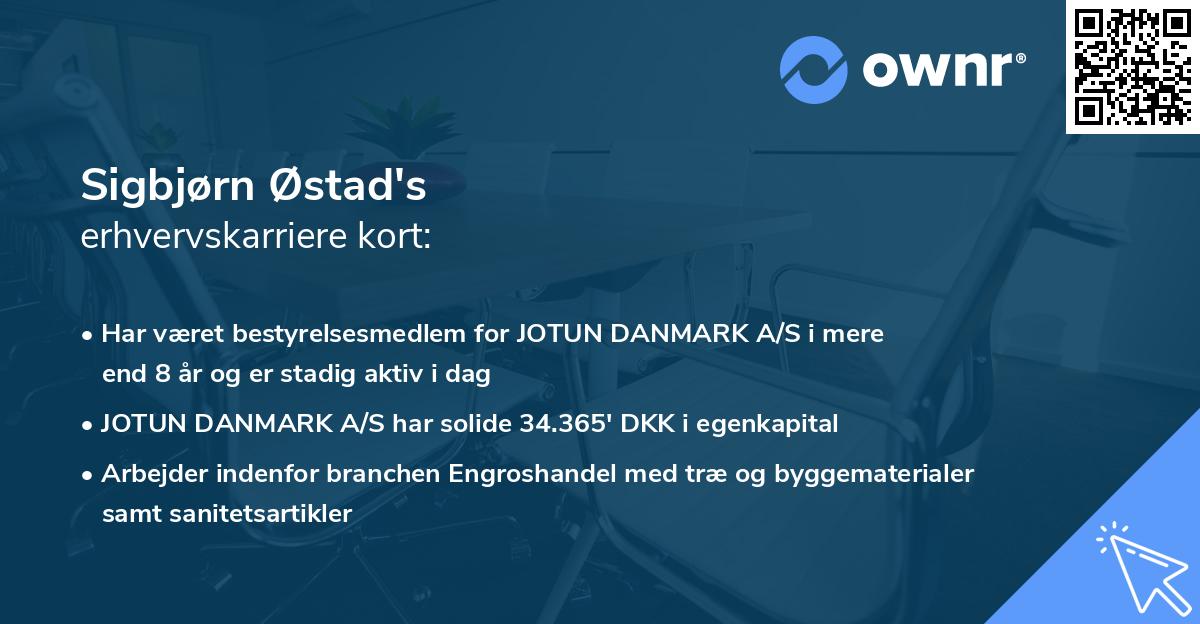 Sigbjørn Østad's erhvervskarriere kort