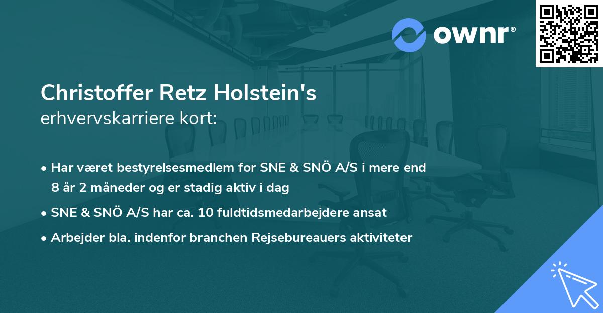 Christoffer Retz Holstein's erhvervskarriere kort