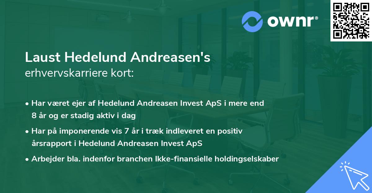 Laust Hedelund Andreasen's erhvervskarriere kort