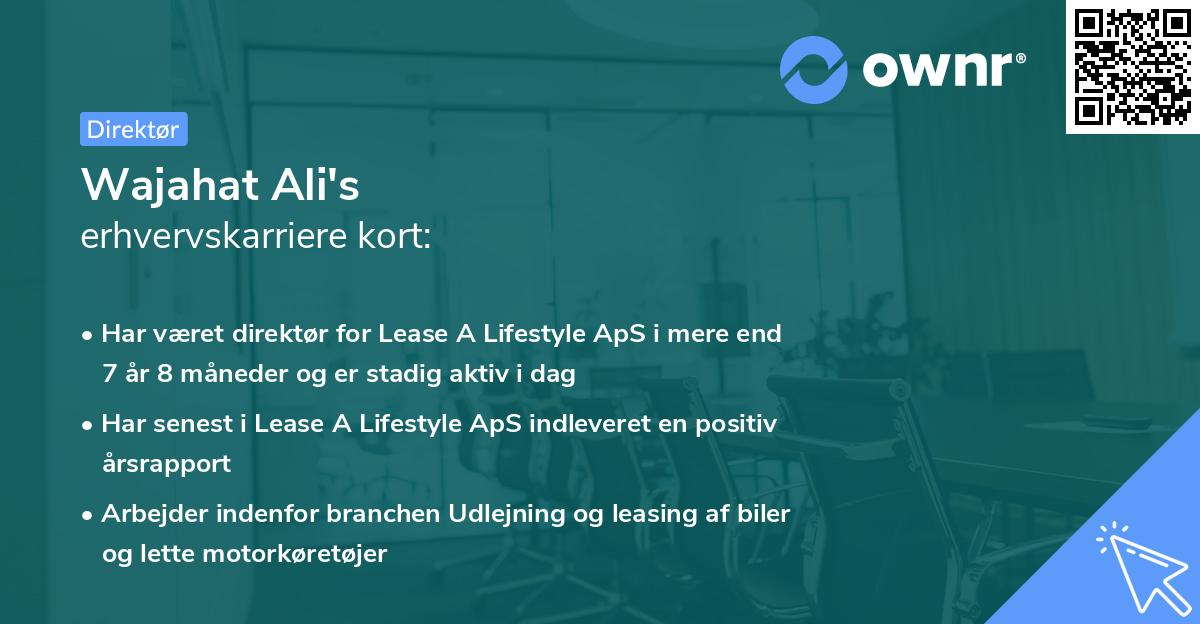 Wajahat Ali's erhvervskarriere kort