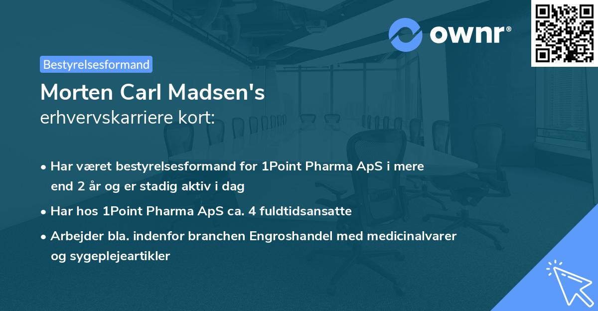 Morten Carl Madsen's erhvervskarriere kort