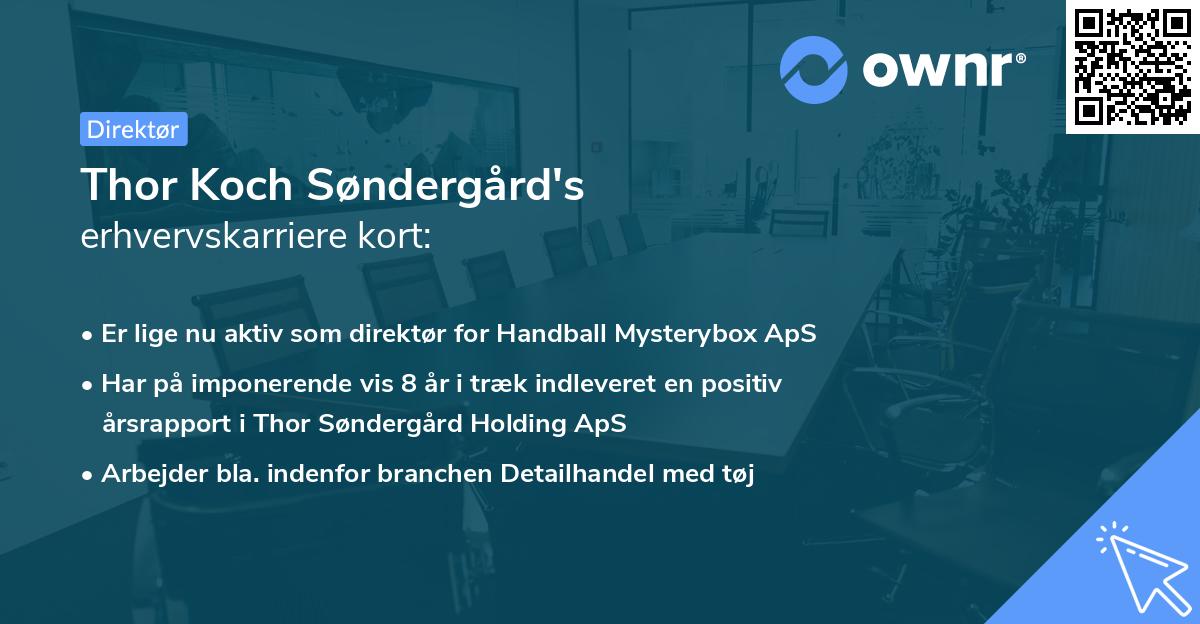Thor Koch Søndergård's erhvervskarriere kort