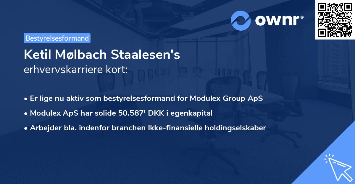 Ketil Mølbach Staalesen's erhvervskarriere kort