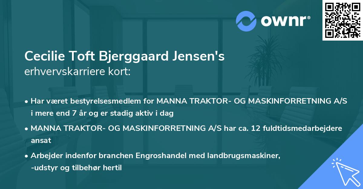 Cecilie Toft Bjerggaard Jensen's erhvervskarriere kort