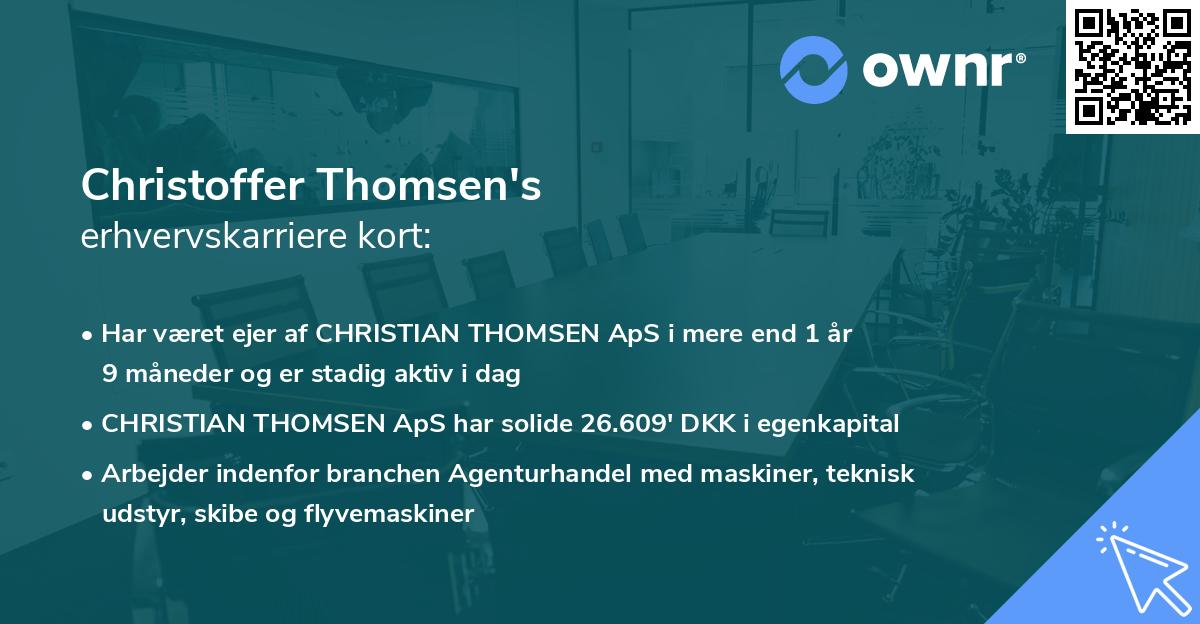 Christoffer Thomsen's erhvervskarriere kort