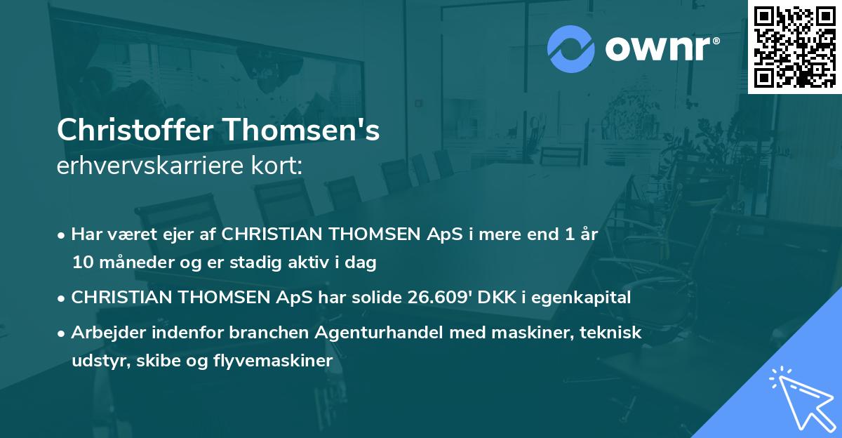 Christoffer Thomsen's erhvervskarriere kort