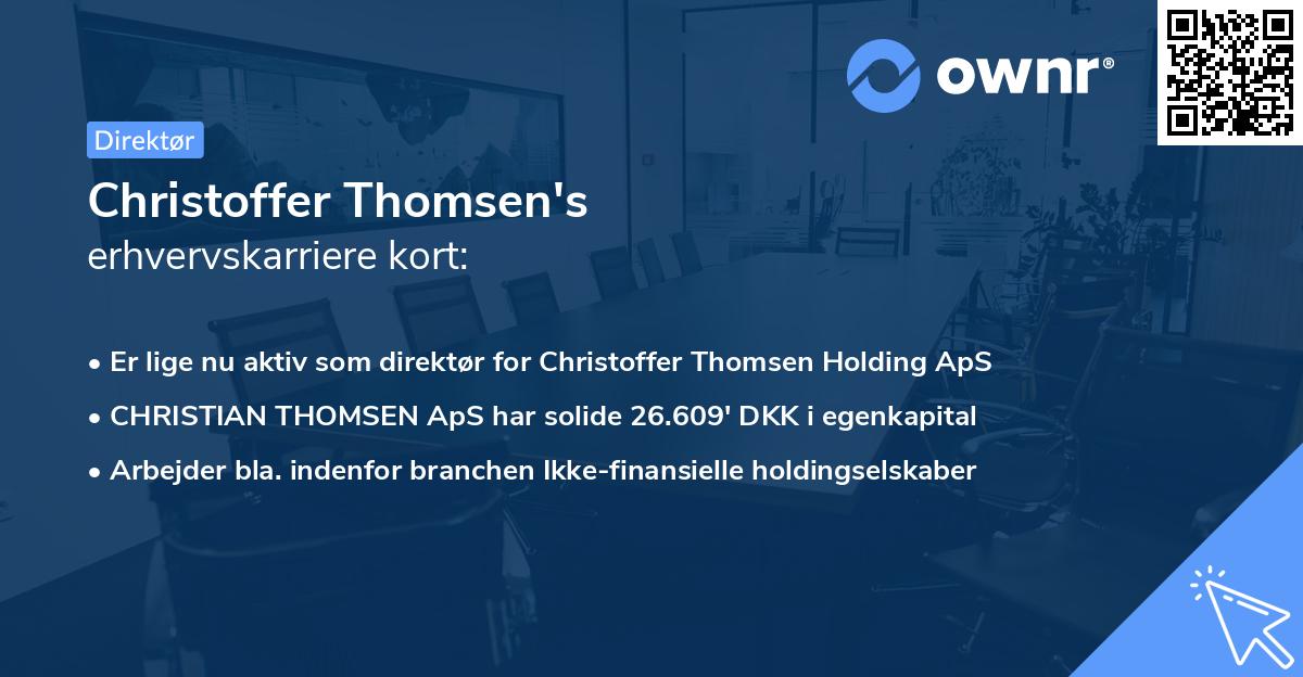 Christoffer Thomsen's erhvervskarriere kort