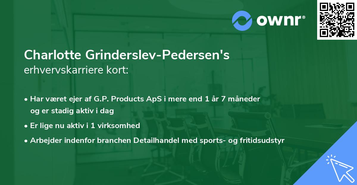 Charlotte Grinderslev-Pedersen's erhvervskarriere kort