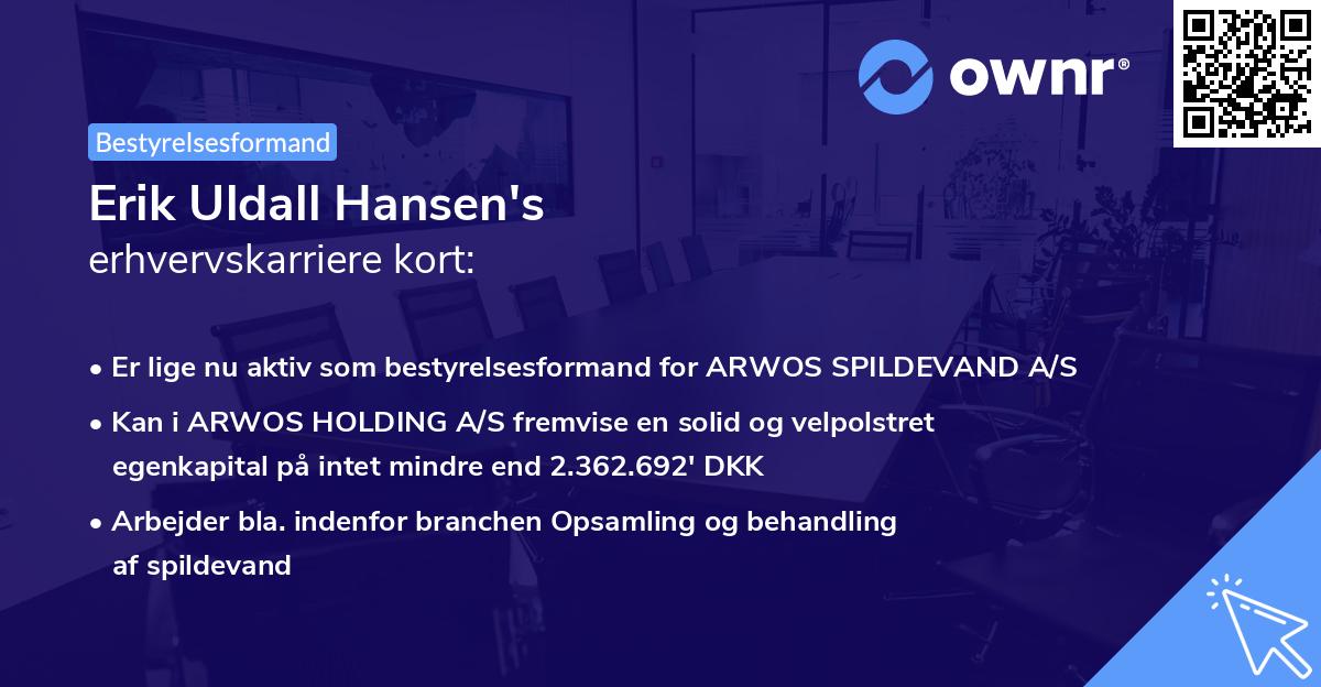 Erik Uldall Hansen's erhvervskarriere kort