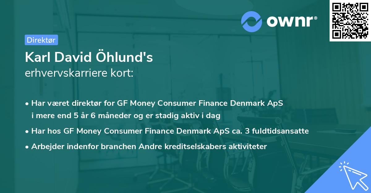 Karl David Öhlund's erhvervskarriere kort